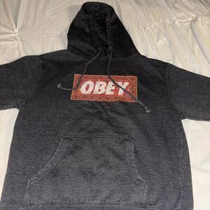 Obey Sweatshirt with Hood, Boys Size Large